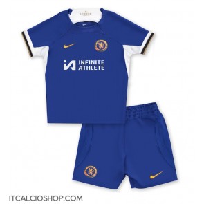 Chelsea Prima Maglia Bambino 2023-24 Manica Corta (+ Pantaloni corti)